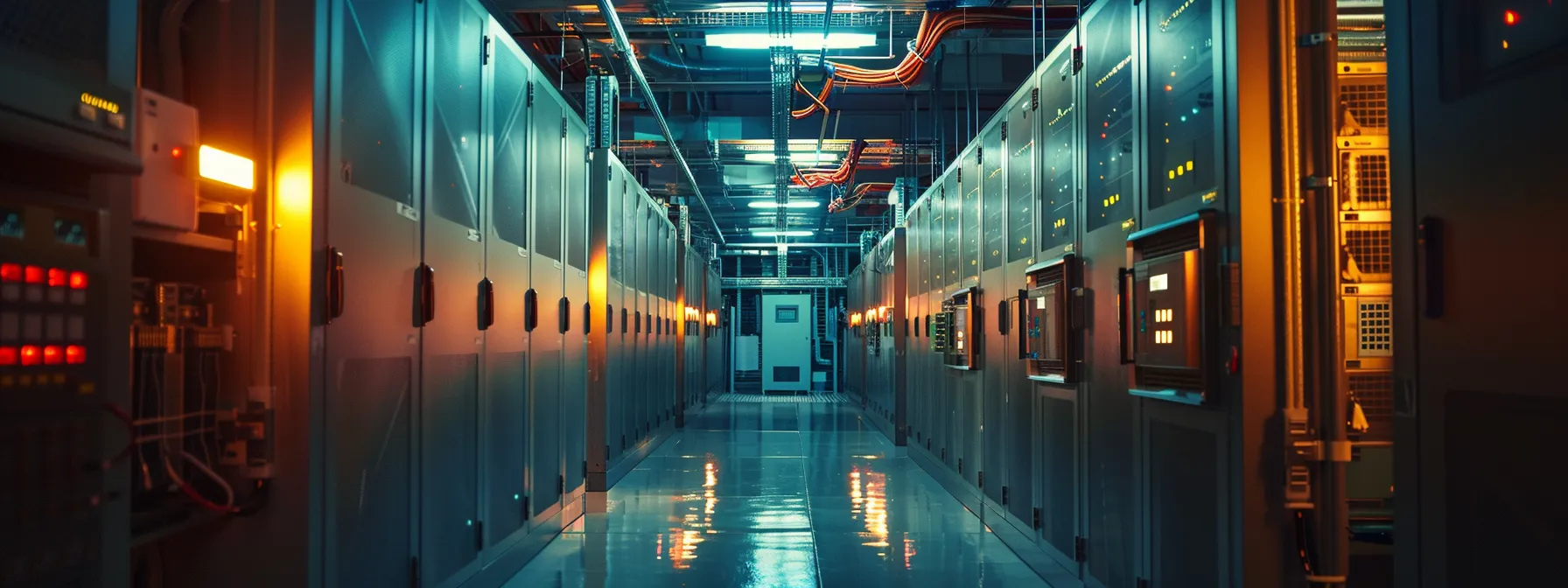 an ats unit seamlessly switches to backup power during a blackout in a data center.